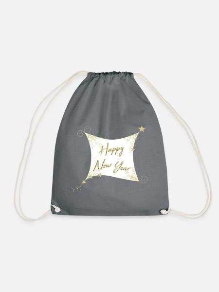 HAPPY NEW YEAR - Turnbeutel - Grau
