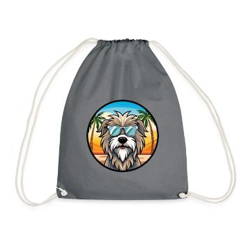 Lunettes de soleil Bergamasco Shepherd Dog Breed Cartoon - Sac de sport léger - gris - Devant
