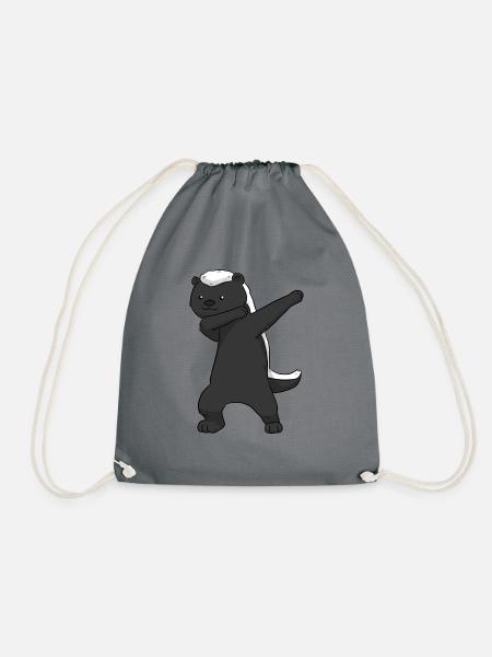Honey Badger Dab Dachs Dabbing - Turnbeutel - Grau
