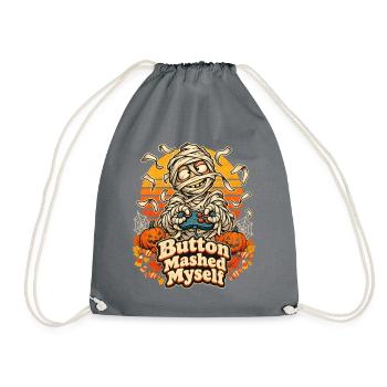 Halloween-Mumie Button Mashed Myself Gamer - Turnbeutel - Grau - Vorne