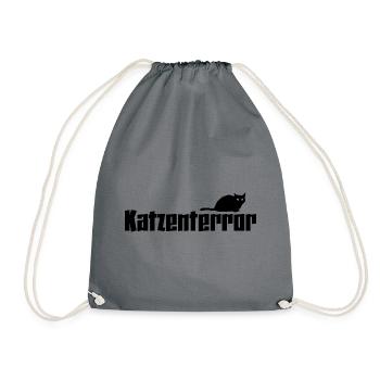 Katze  - Turnbeutel - Grau - Vorne