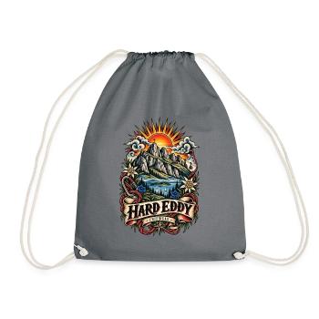 Hard Eddy Chiemgau Bergsee Tattoo - Turnbeutel - Grau - Vorne