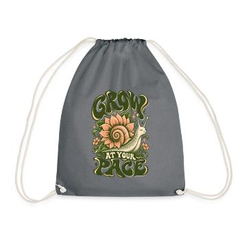 Grow At Your Pace - Turnbeutel - Grau - Vorne