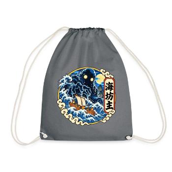 Die Umi-Bozu, ein Schiffbruch-Yokai der Meere - Turnbeutel - Grau - Vorne