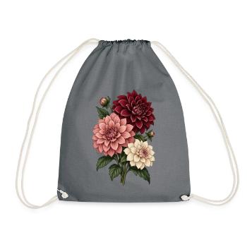 Garten Shirt mit Gemüseernte und Spruch Selbst gez - Turnbeutel - Grau - Vorne