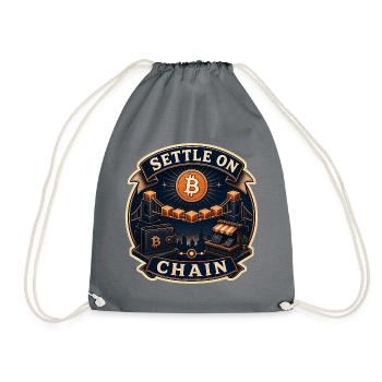 SETTLE ON CHAIN - Turnbeutel - Grau - Vorne