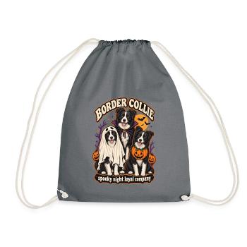 Spooky Night Loyal Company – Border Collie Dog Mom - Turnbeutel - Grau - Vorne