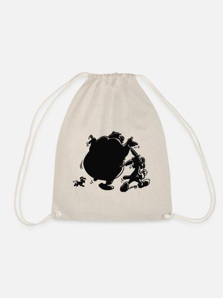 Asterix & Obelix mit Idefix Schatten - Turnbeutel - Natur