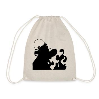 Asterix & Obelix - Obelix mit Idefix Schatten - Turnbeutel - Natur - Vorne