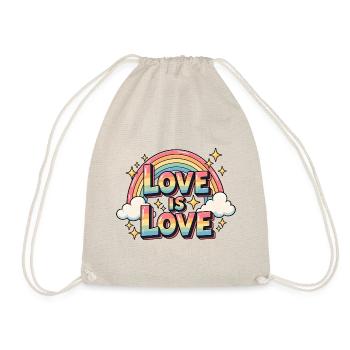Love Is Love Rainbow - Turnbeutel - Natur - Vorne