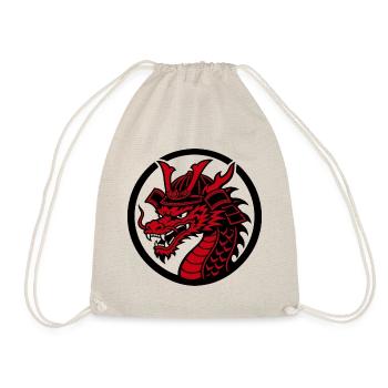 Samurai-Drache – Traditioneller japanischer Krieger - Turnbeutel - Natur - Vorne