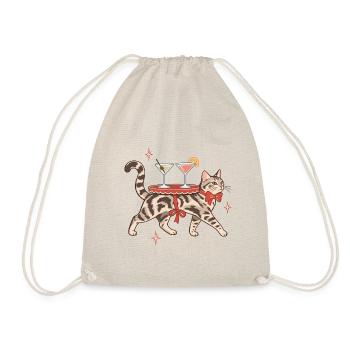 Cocktail Cat - Turnbeutel - Natur - Vorne