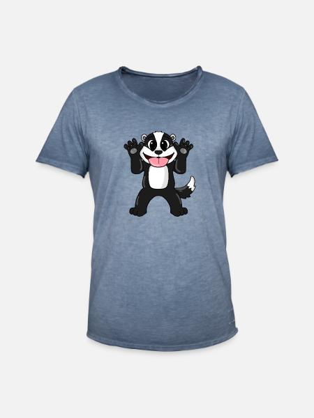 Badger - Men's Vintage T-Shirt - vintage denim
