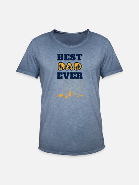best dad ever - Men's Vintage T-Shirt - vintage denim