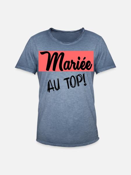 WEDDING. BRIDE-TO-BE - Men's Vintage T-Shirt - vintage denim