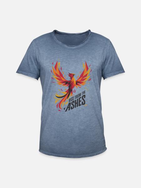 Rise From The Ashes - Men's Vintage T-Shirt - vintage denim