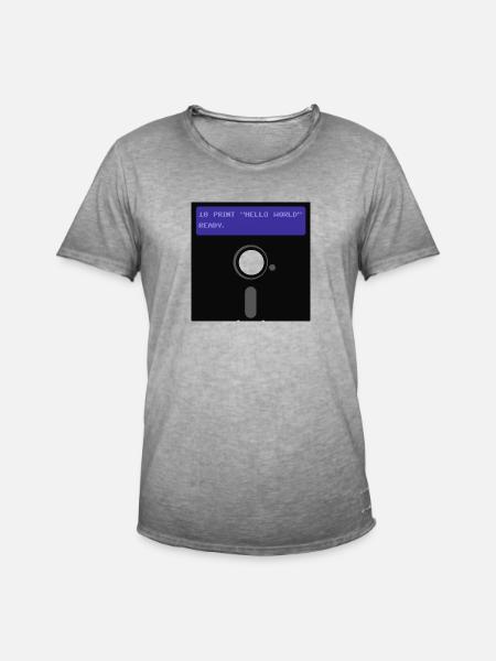 floppy disk - Men's Vintage T-Shirt - vintage grey