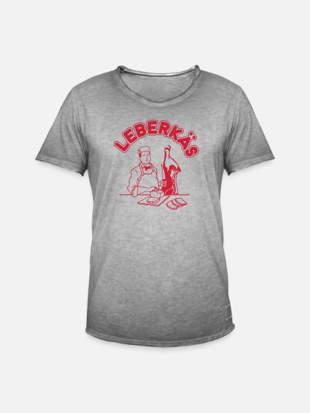 Leberkäs - Leberkäse Metzger - Männer Vintage T-Shirt - Vintage Grau