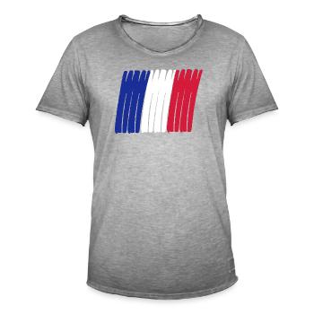 tricolore france - Männer Vintage T-Shirt - Vintage Grau - Vorne