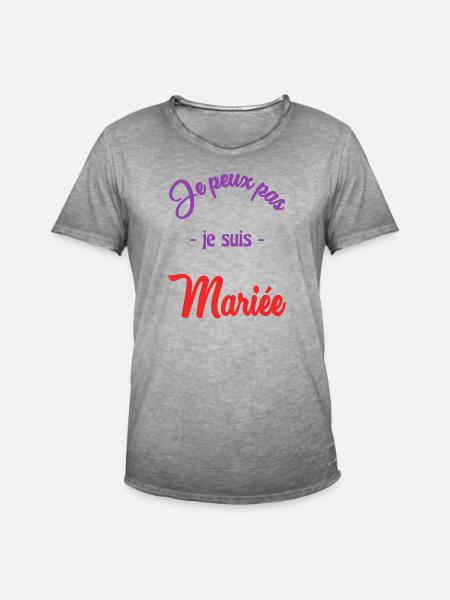 MARIEE. FUTURE MARIEE - T-shirt vintage Homme - vintage gris