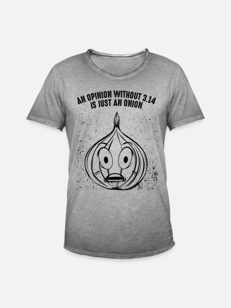 Math Pi onion - Men's Vintage T-Shirt - vintage grey
