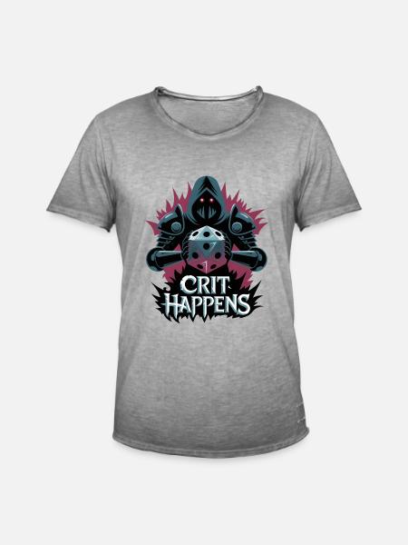 Crit Happens - Men's Vintage T-Shirt - vintage grey