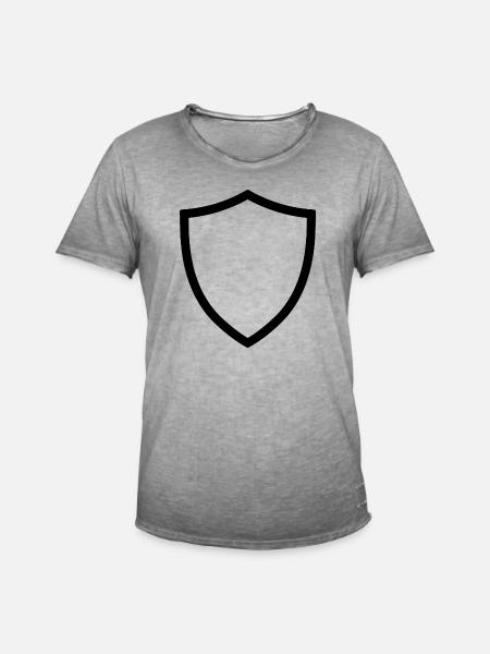 shield icon logo shape security - Men's Vintage T-Shirt - vintage grey