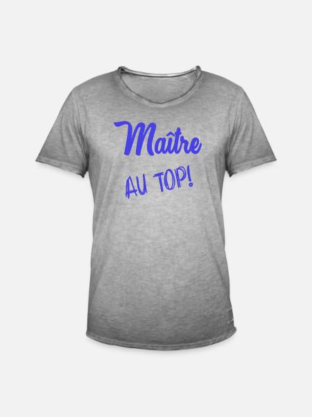 MASTER. MASTER. HUMOR - Men's Vintage T-Shirt - vintage grey