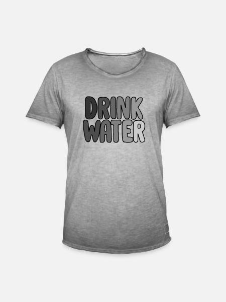 Drink Water - Männer Vintage T-Shirt - Vintage Grau