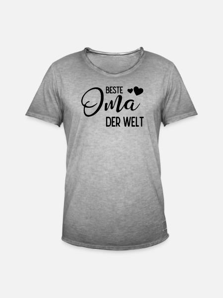 Beste Oma der Welt - Männer Vintage T-Shirt - Vintage Grau