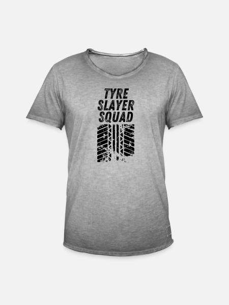 Tyre Slayer Squad - Men's Vintage T-Shirt - vintage grey