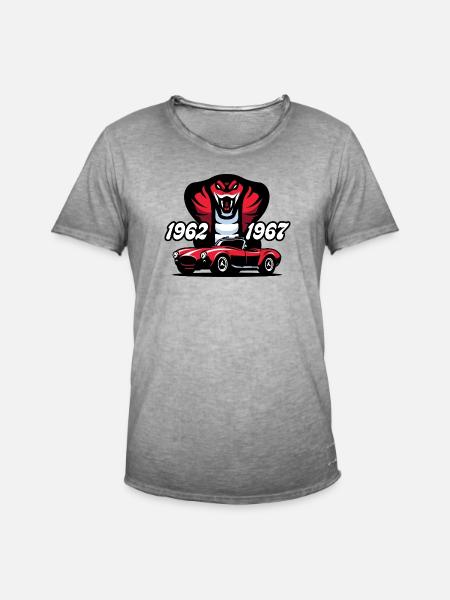 The Red Snake - Men's Vintage T-Shirt - vintage grey