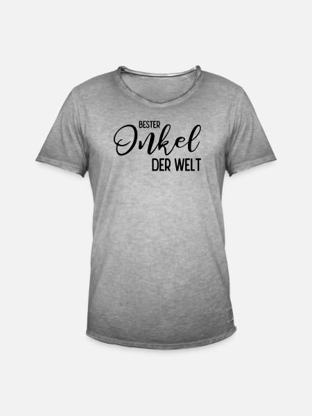 Bester Onkel der Welt - Männer Vintage T-Shirt - Vintage Grau