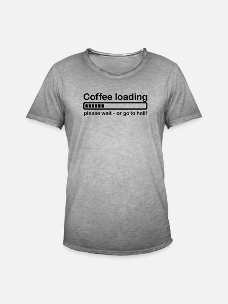 Coffee loading - Men's Vintage T-Shirt - vintage grey