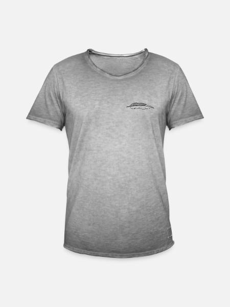 feather - Men's Vintage T-Shirt - vintage grey