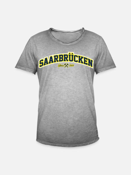 Saarbrücken - Männer Vintage T-Shirt - Vintage Grau