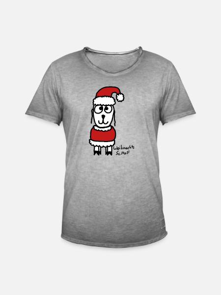 Weihnachts ScHoF - Männer Vintage T-Shirt - Vintage Grau