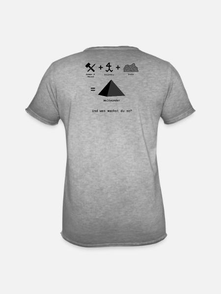 Weltwunder - Männer Vintage T-Shirt - Vintage Grau