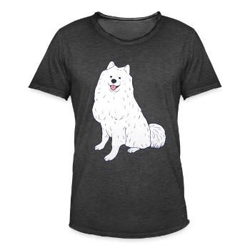 Samojede - Männer Vintage T-Shirt - Vintage Schwarz - Vorne