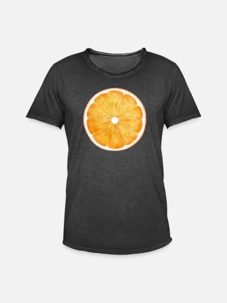 Orange Orangen - Männer Vintage T-Shirt - Vintage Schwarz