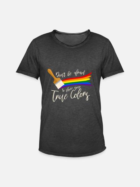 Gay Pride - Men's Vintage T-Shirt - washed black
