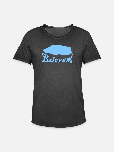 Baltrum Tattoo - Men's Vintage T-Shirt - washed black