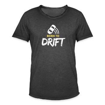 Born to Drift - Men's Vintage T-Shirt - washed black - Front