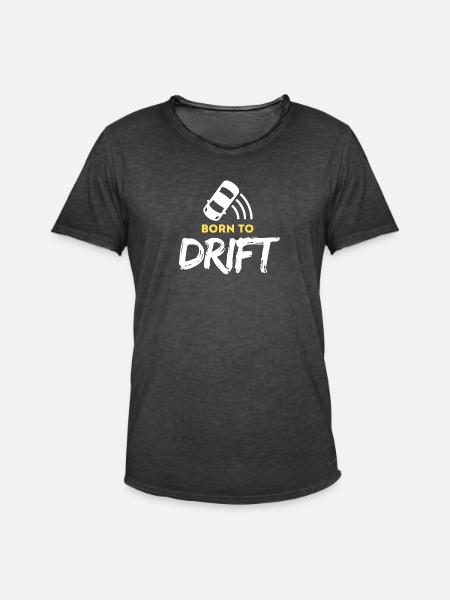 Né pour le drift - T-shirt vintage Homme - noir vintage