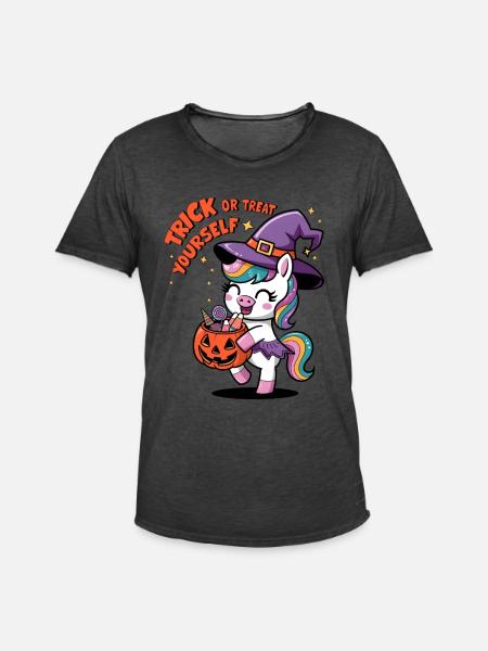 Trick Or Treat Yourself - Men's Vintage T-Shirt - washed black