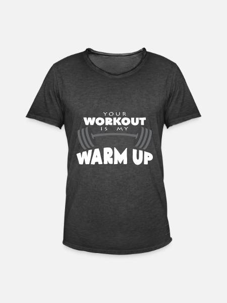 dumbbell - Men's Vintage T-Shirt - washed black
