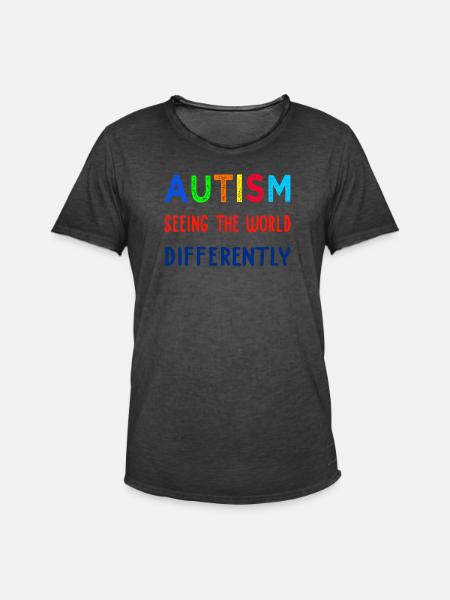 Autism Seeing Differently - Men's Vintage T-Shirt - washed black