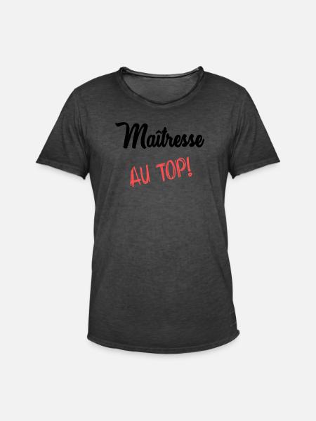 MISTRESS - Men's Vintage T-Shirt - washed black