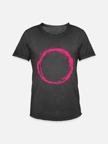 Circle pink - Men's Vintage T-Shirt - washed black