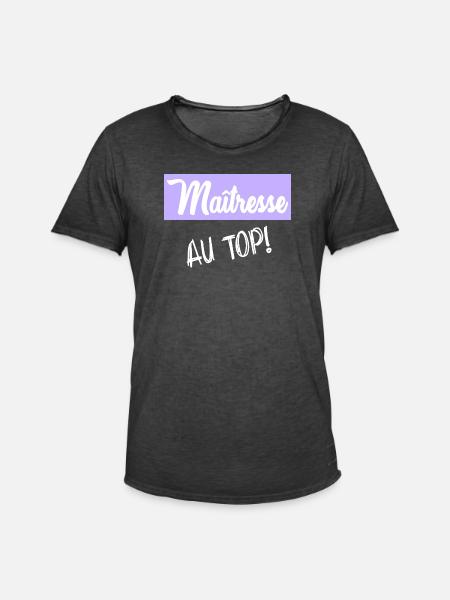mistress - Men's Vintage T-Shirt - washed black